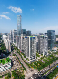 济南高新区汉峪金谷城市建设航拍