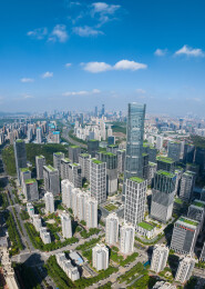 济南高新区汉峪金谷城市建设航拍