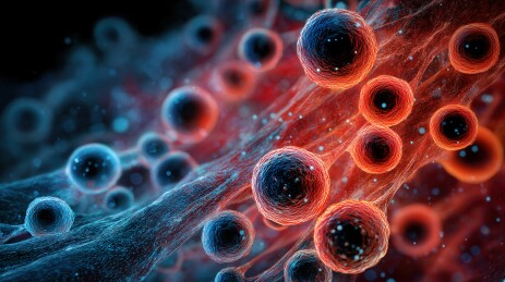 病毒粒子微观视角，医学科学可视化