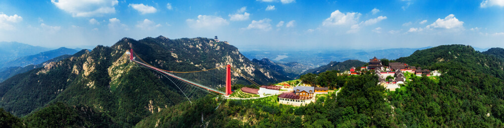 天蒙山风景区全景航拍