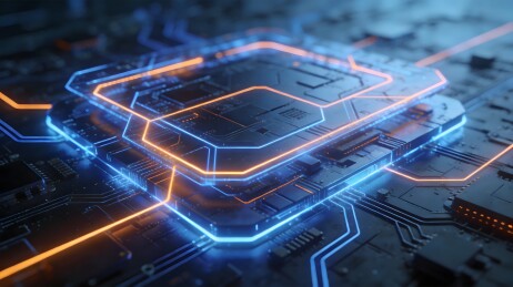 科技感电路板发光图案