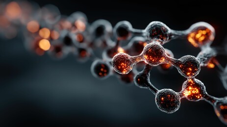分子结构网状连接，科学微观概念