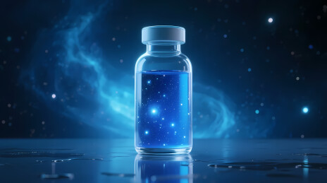 幽蓝星云玻璃瓶