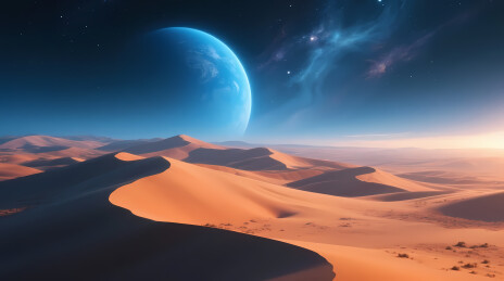 金色沙丘与蓝色星球