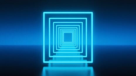 蓝色科技感透视方阵