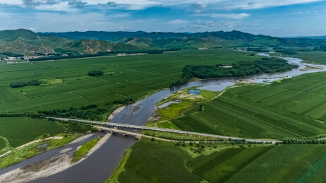 中国内蒙古兴安盟科右前旗归流河滩涂湿地