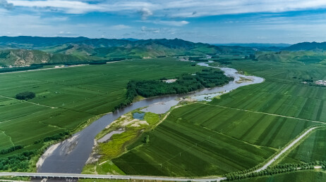 中国内蒙古兴安盟科右前旗归流河滩涂湿地