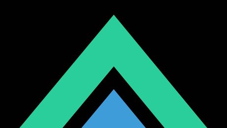 abstract geometric blue gradient triangle tunnel hypnotic spiral