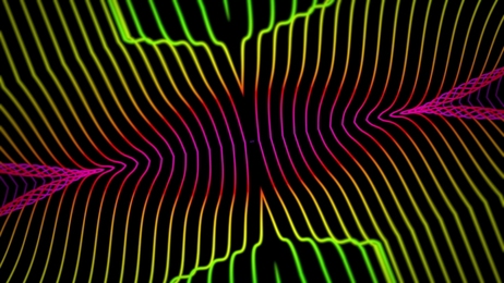 glossyblackandgreenstripedballsloopable3danimation