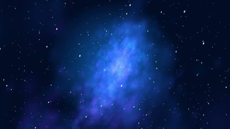 animation blue background with rays and sparkles stars on black