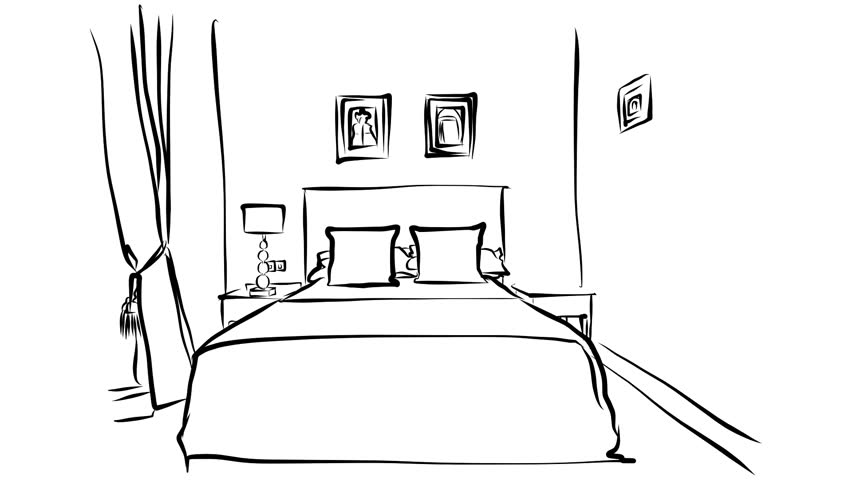 bedroom简笔画图片