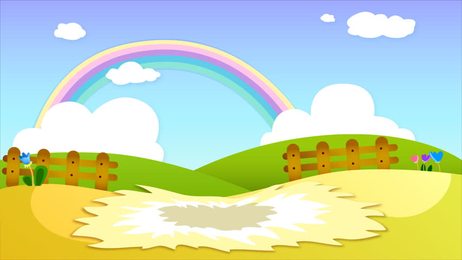 cartoon house on the spring hill in